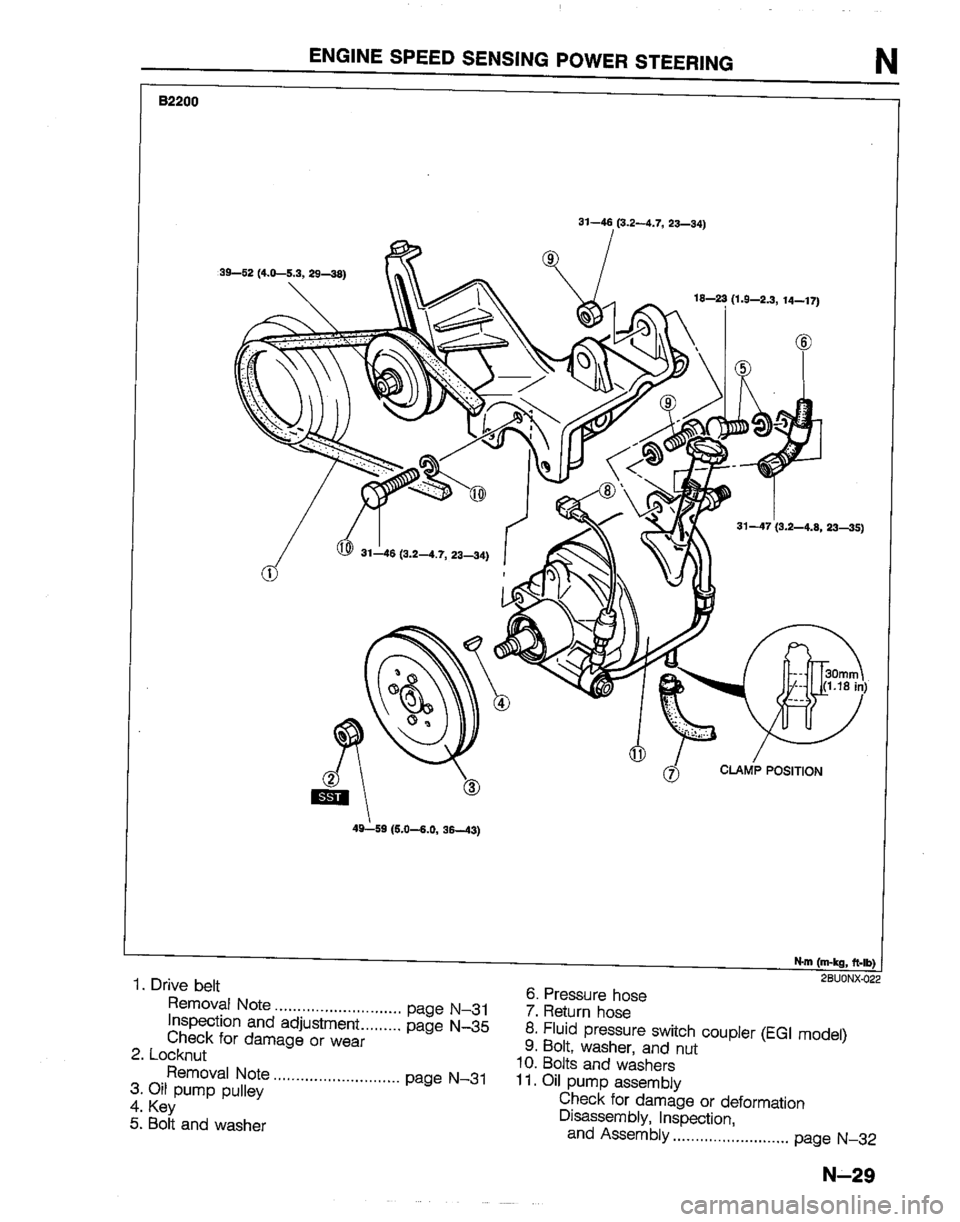 MAZDA B2200 1992  Workshop Manual 