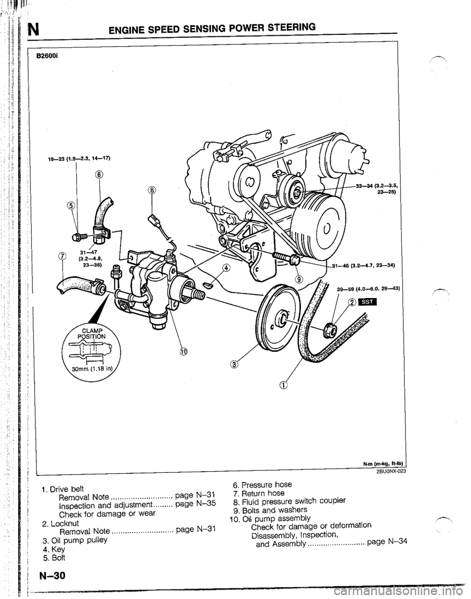 MAZDA B2200 1992  Workshop Manual 