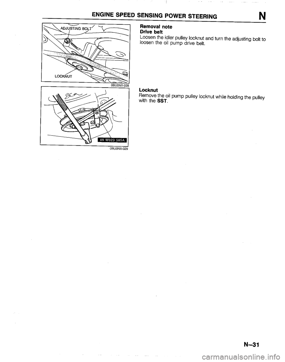 MAZDA B2200 1992  Workshop Manual 
