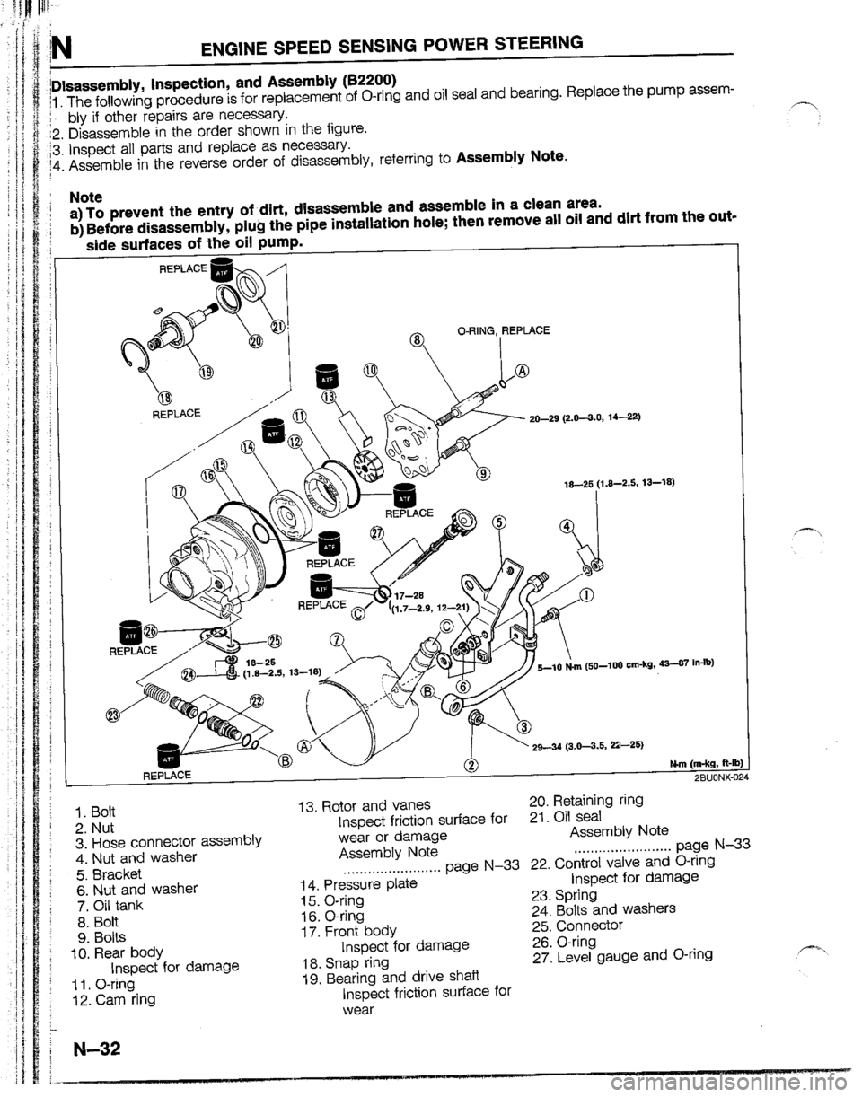 MAZDA B2200 1992  Workshop Manual 