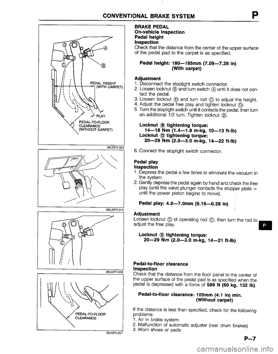 MAZDA B2200 1992  Workshop Manual 