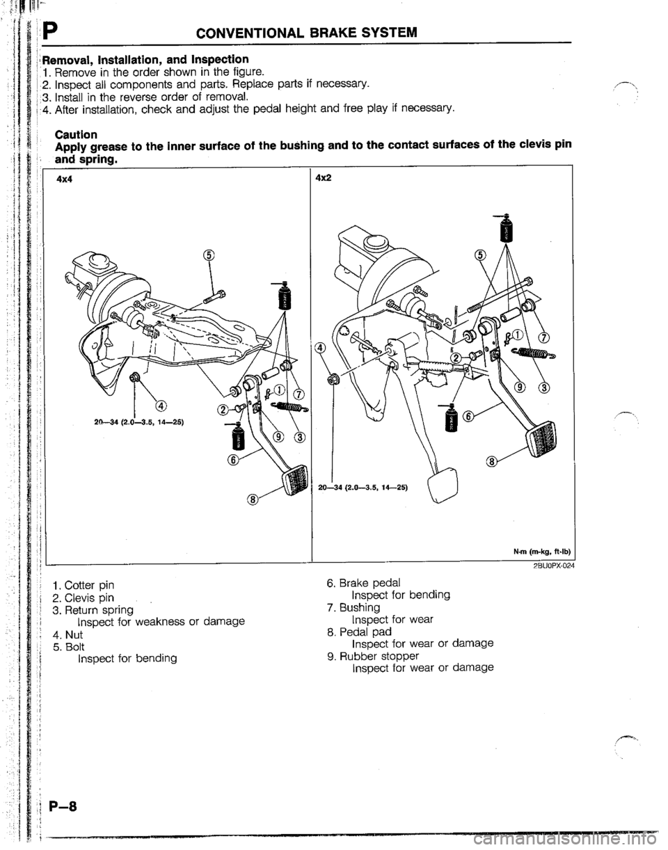 MAZDA B2200 1992  Workshop Manual 