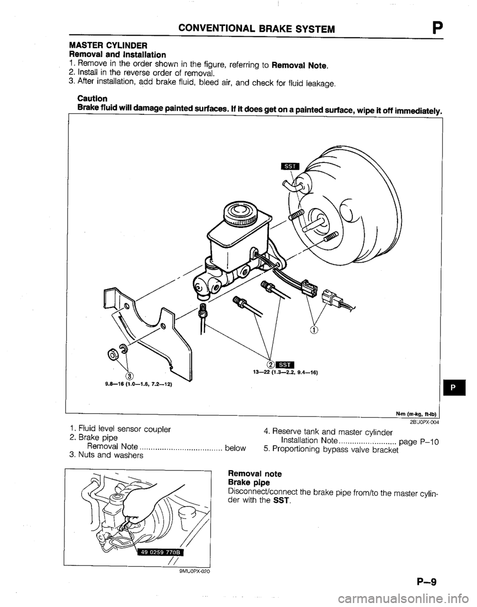 MAZDA B2200 1992  Workshop Manual 