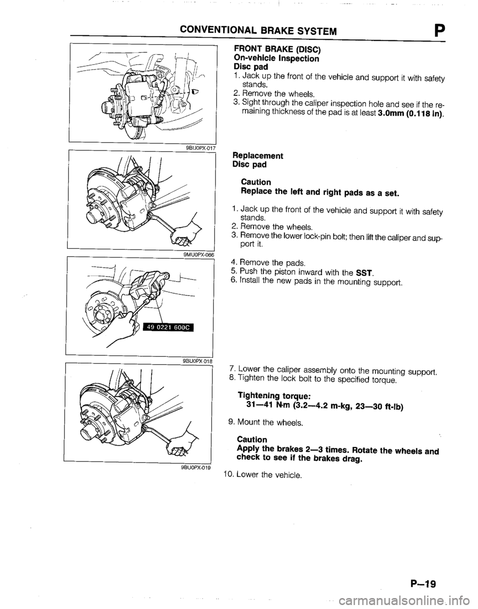 MAZDA B2200 1992  Workshop Manual 