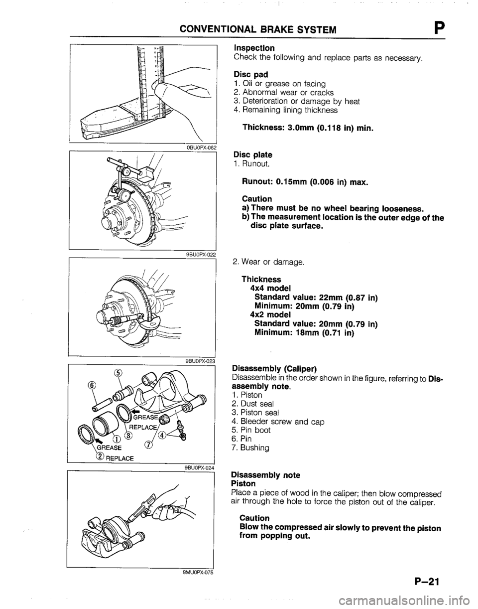 MAZDA B2200 1992  Workshop Manual 