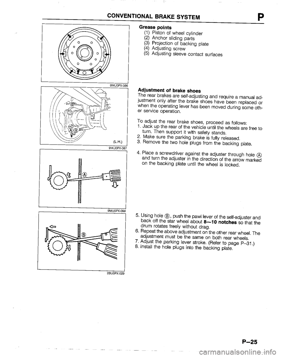 MAZDA B2200 1992  Workshop Manual 