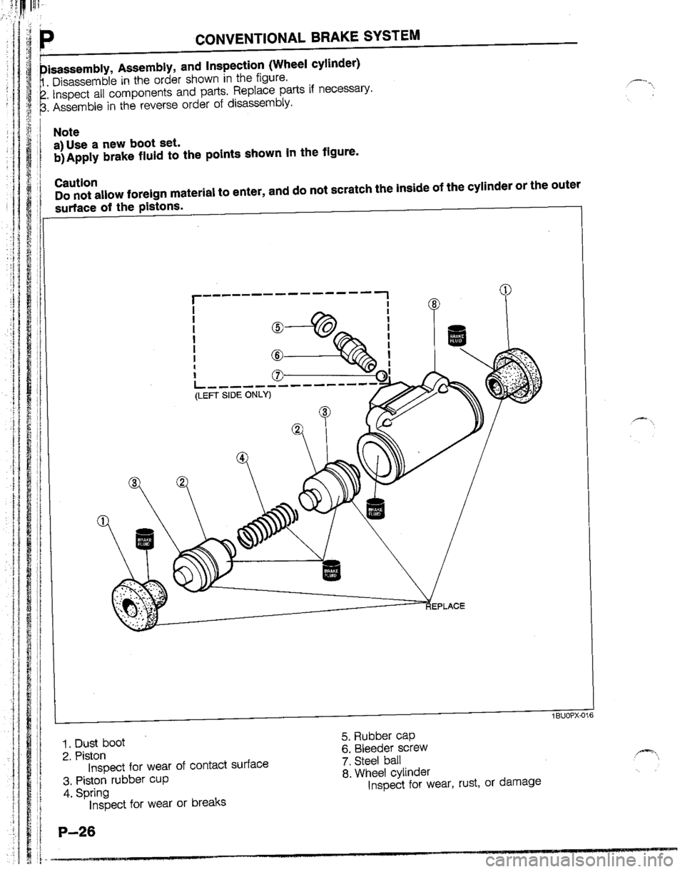 MAZDA B2200 1992  Workshop Manual 