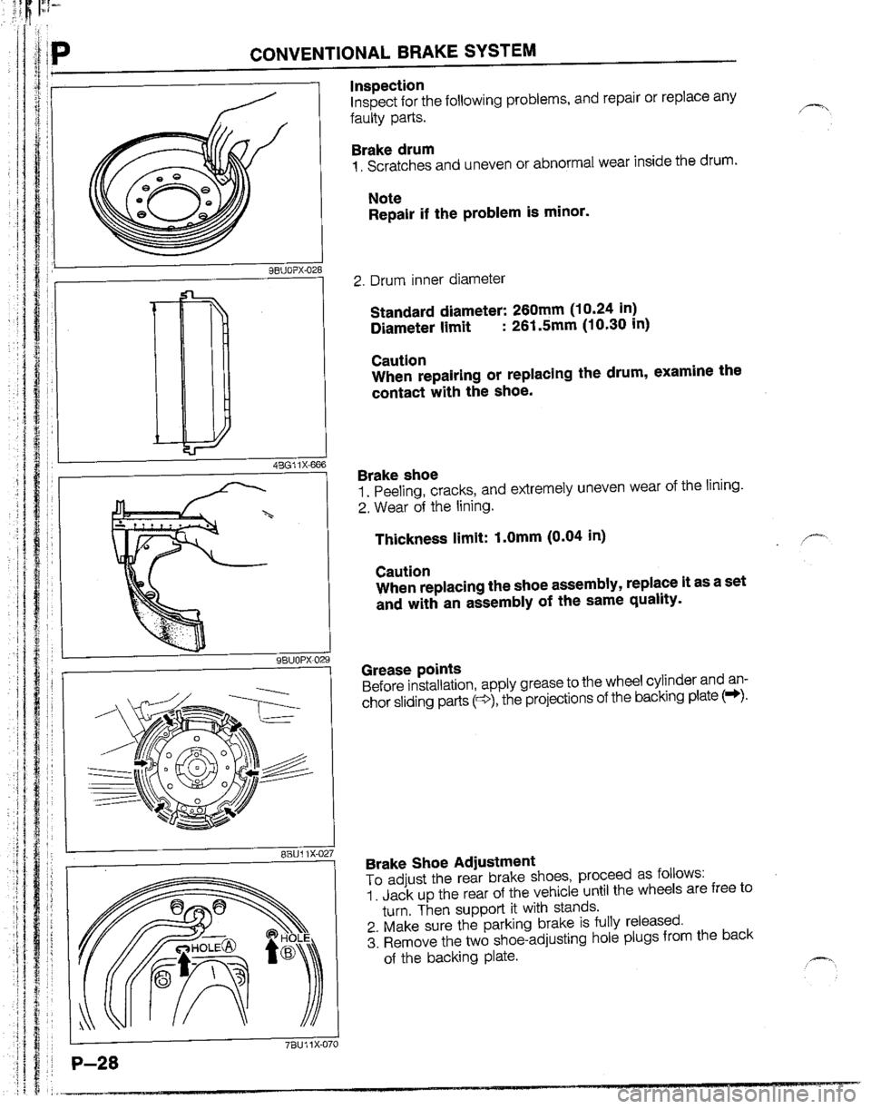 MAZDA B2200 1992  Workshop Manual 