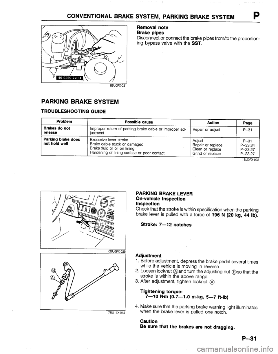 MAZDA B2200 1992  Workshop Manual 