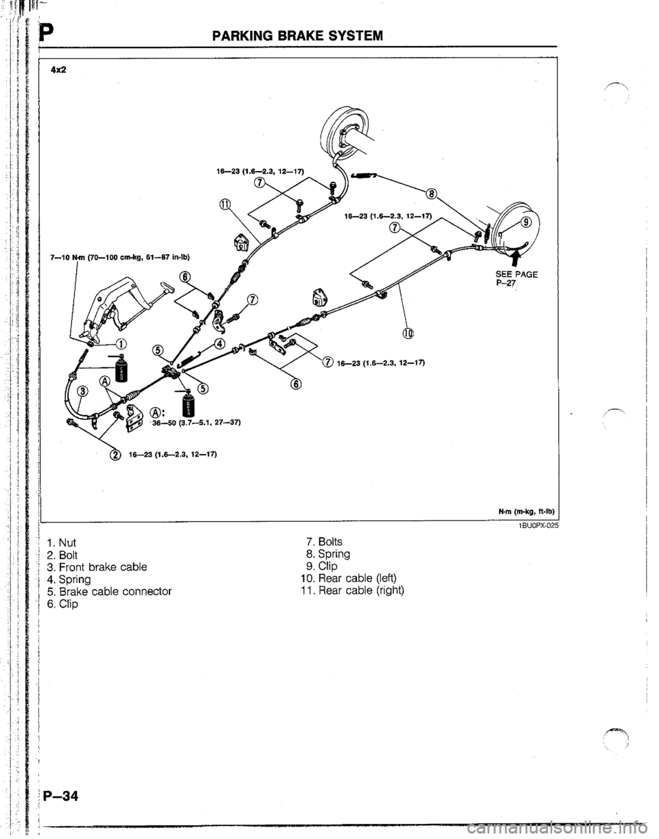 MAZDA B2200 1992  Workshop Manual 
