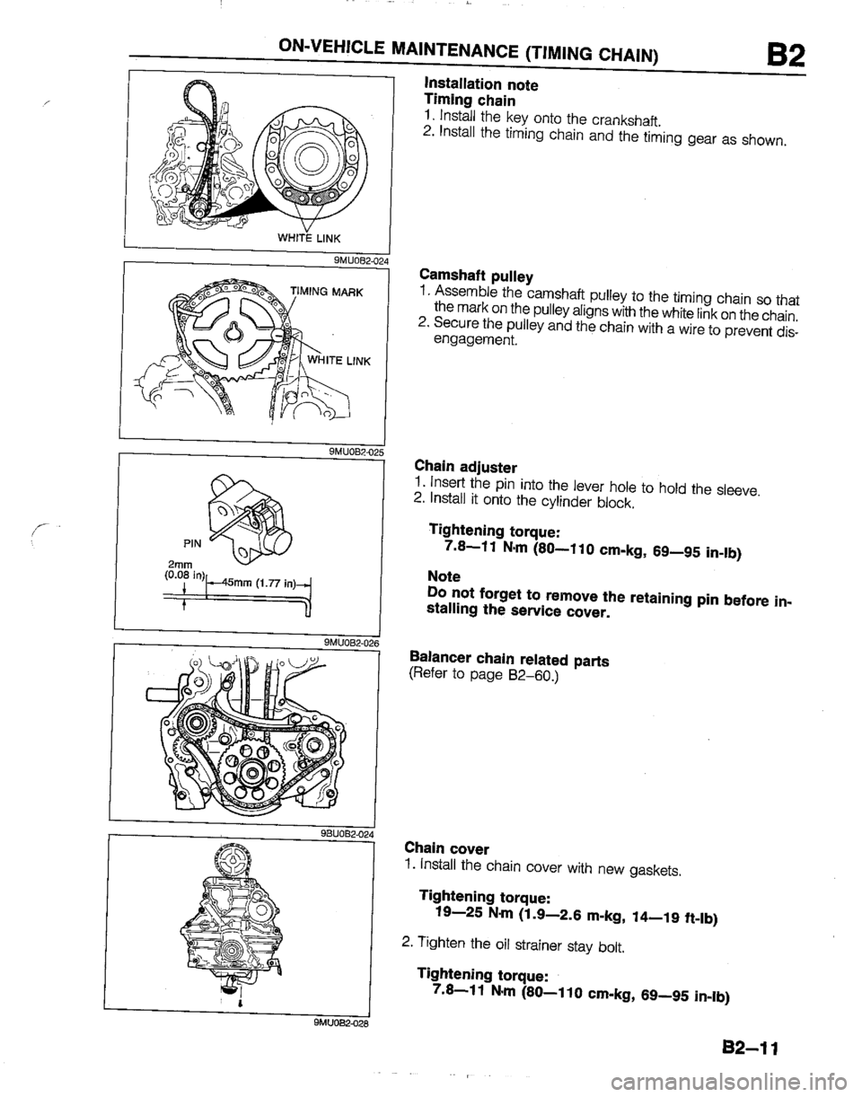 MAZDA B2200 1992  Workshop Manual 