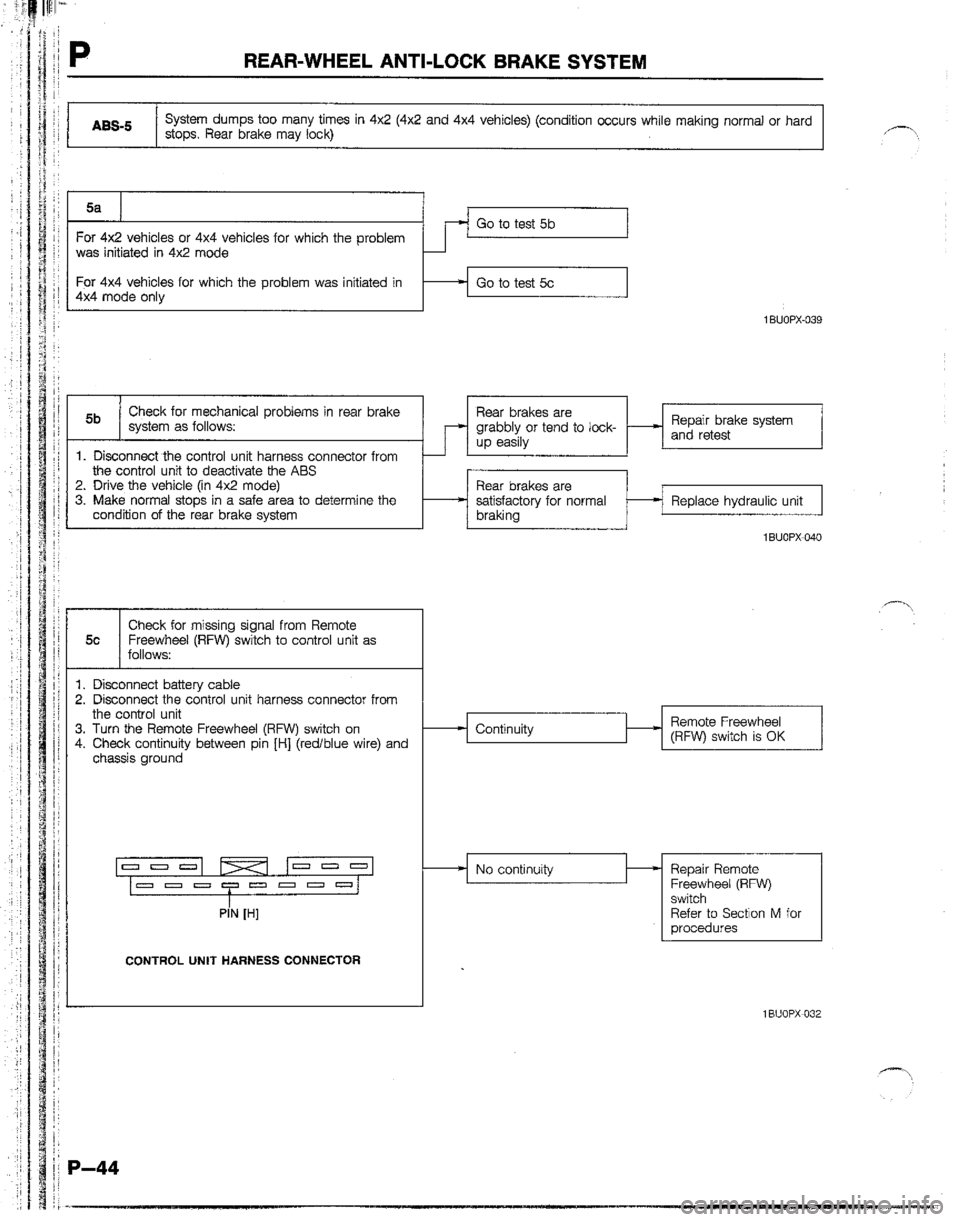 MAZDA B2200 1992  Workshop Manual 