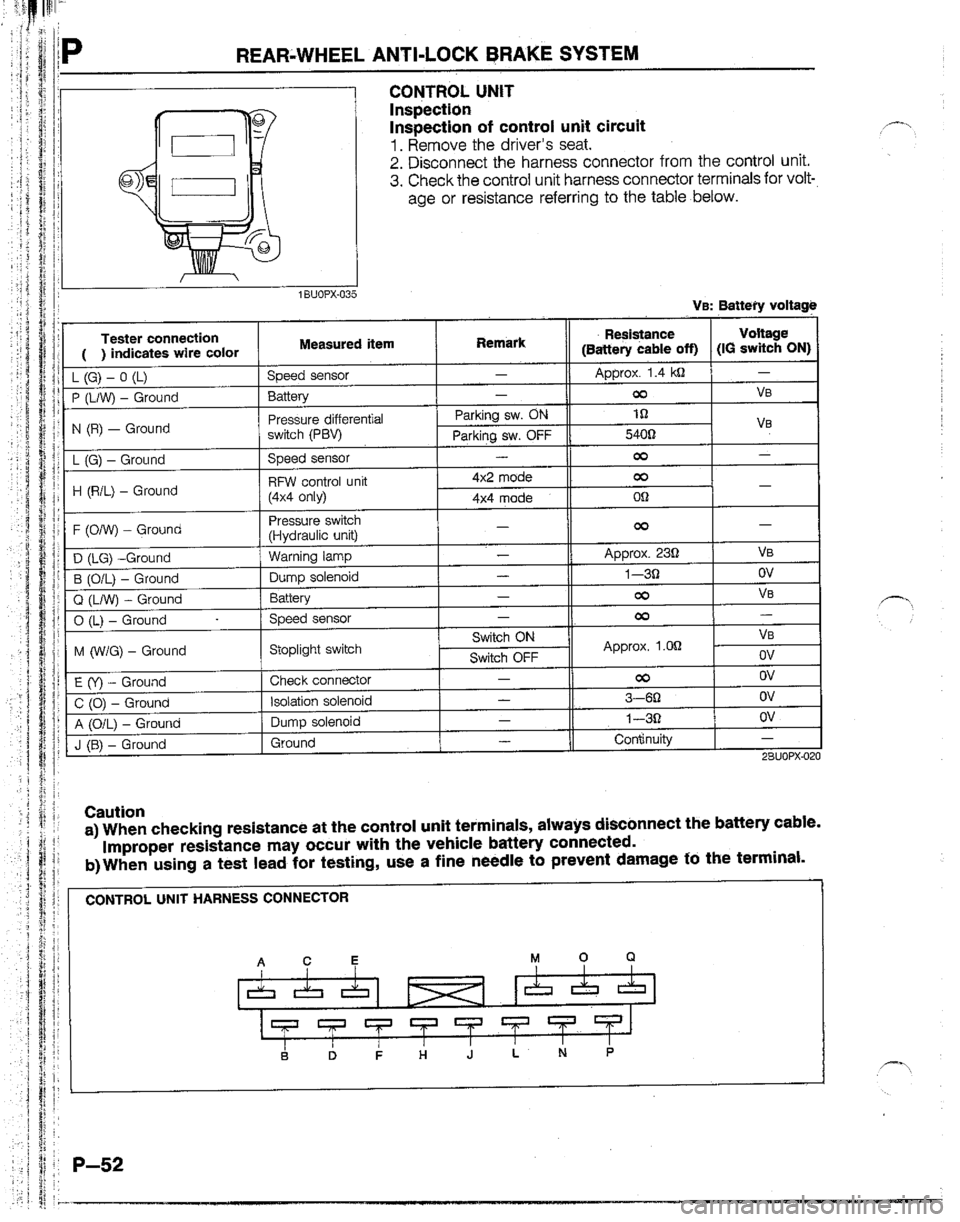 MAZDA B2200 1992  Workshop Manual 