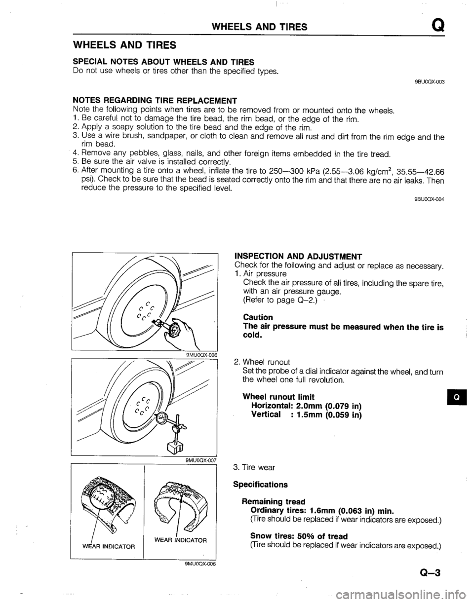MAZDA B2200 1992  Workshop Manual 