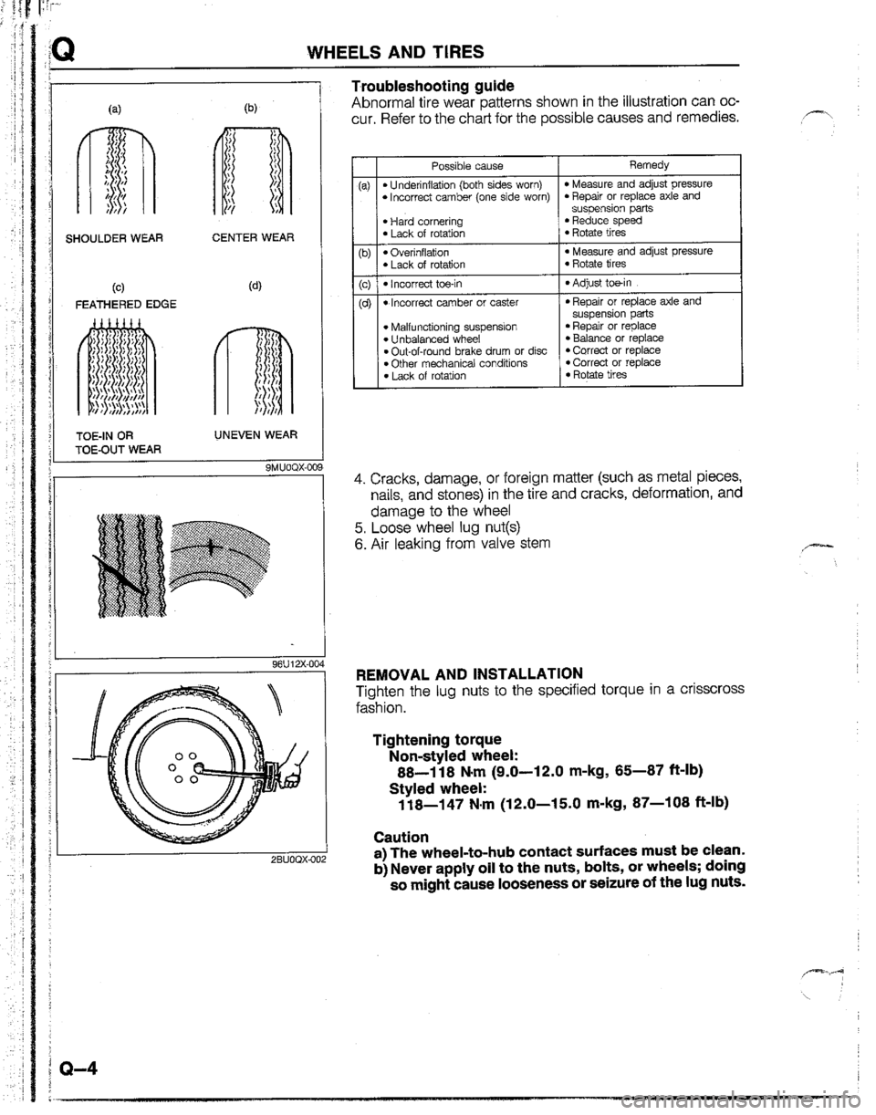 MAZDA B2200 1992  Workshop Manual 
