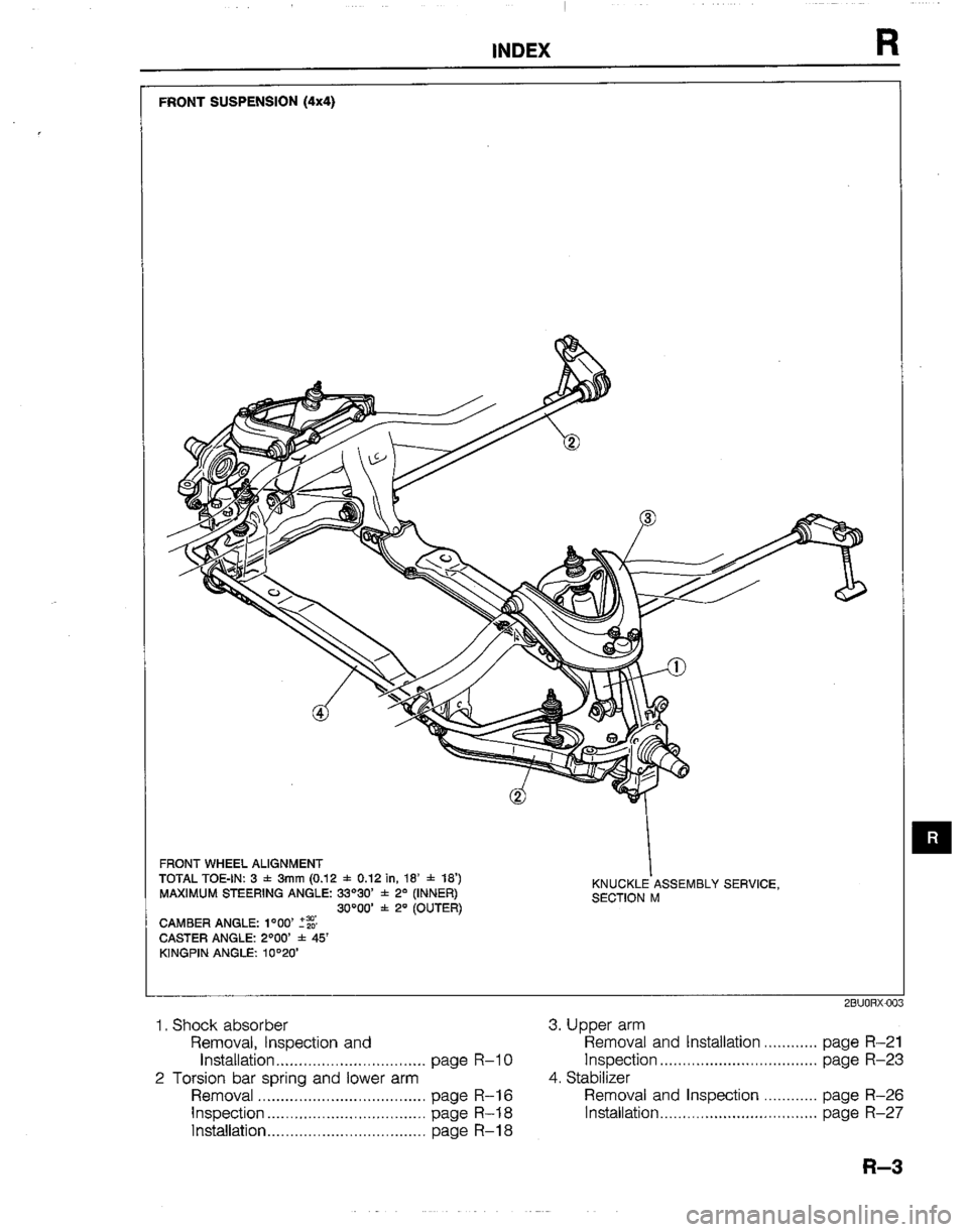 MAZDA B2200 1992  Workshop Manual 