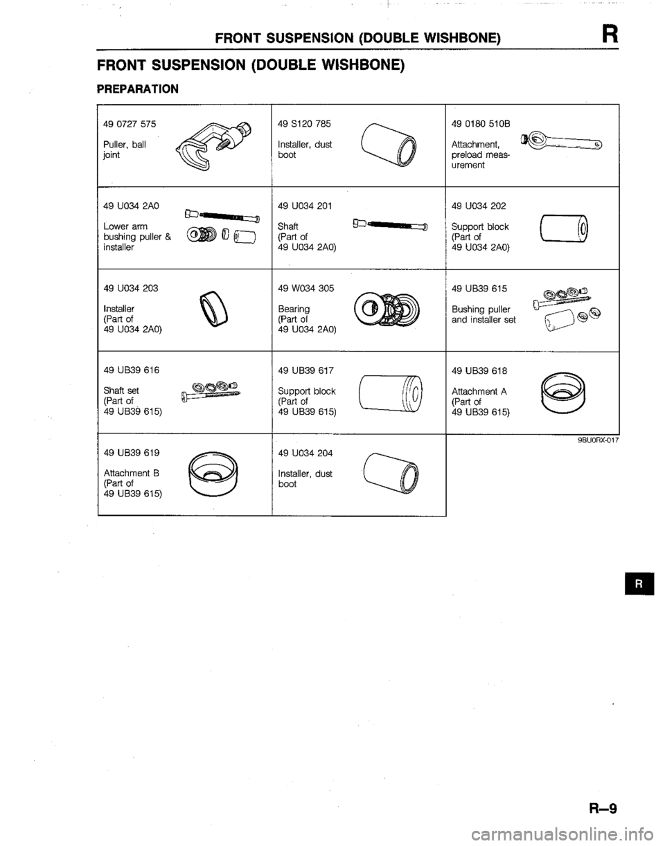 MAZDA B2200 1992  Workshop Manual 