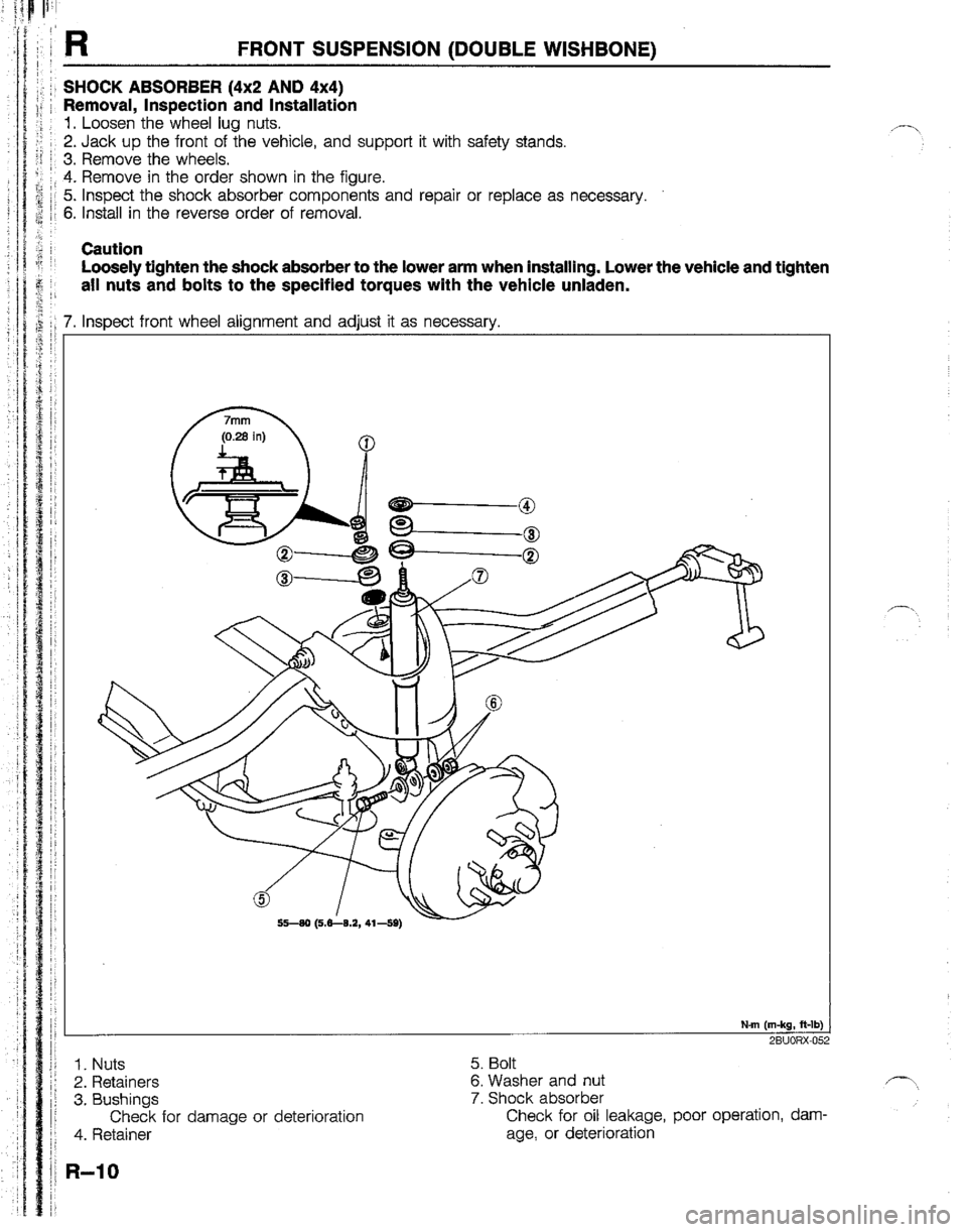 MAZDA B2200 1992  Workshop Manual 