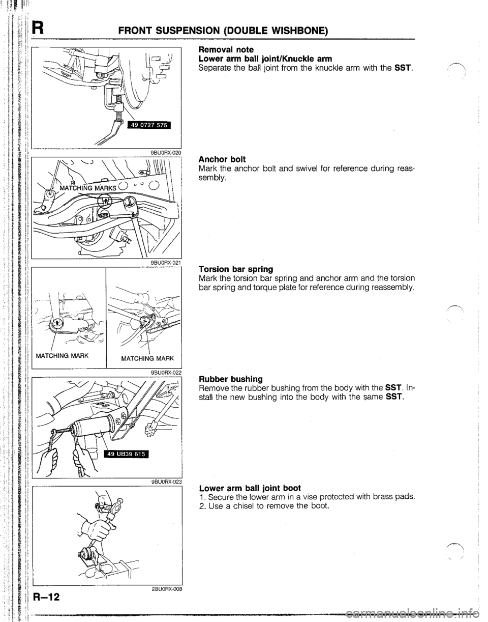 MAZDA B2200 1992  Workshop Manual 