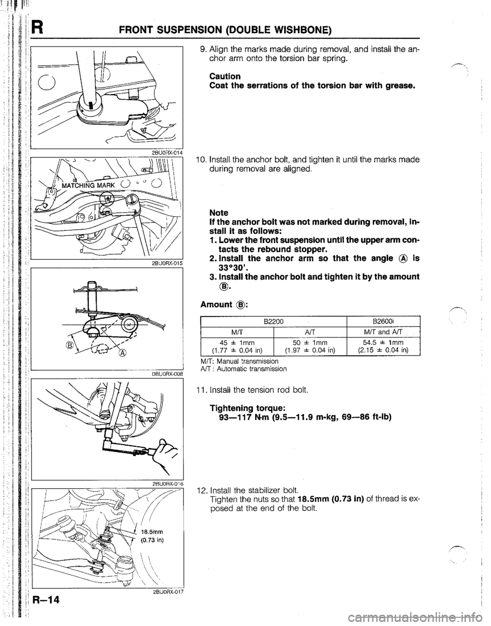 MAZDA B2200 1992  Workshop Manual 
