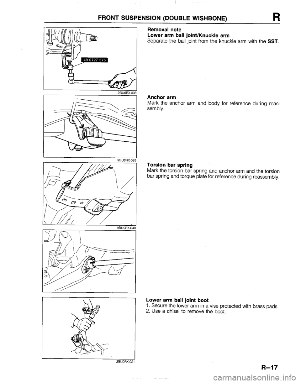 MAZDA B2200 1992  Workshop Manual 