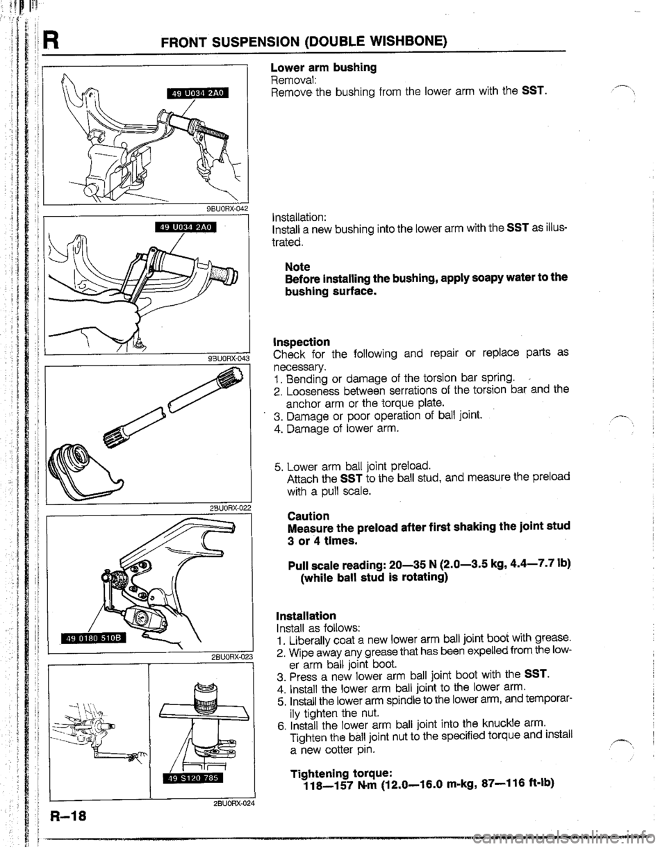 MAZDA B2200 1992  Workshop Manual 
