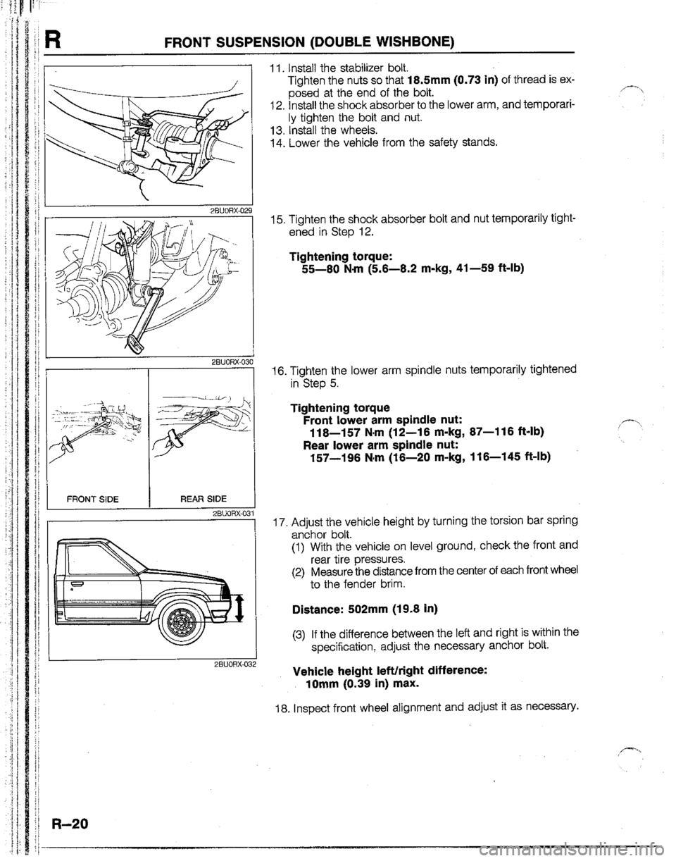 MAZDA B2200 1992  Workshop Manual 