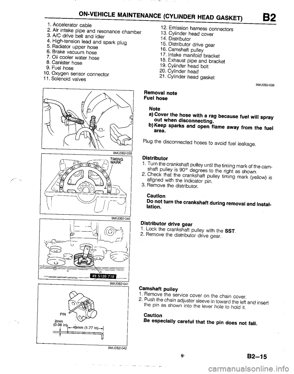 MAZDA B2200 1992  Workshop Manual 