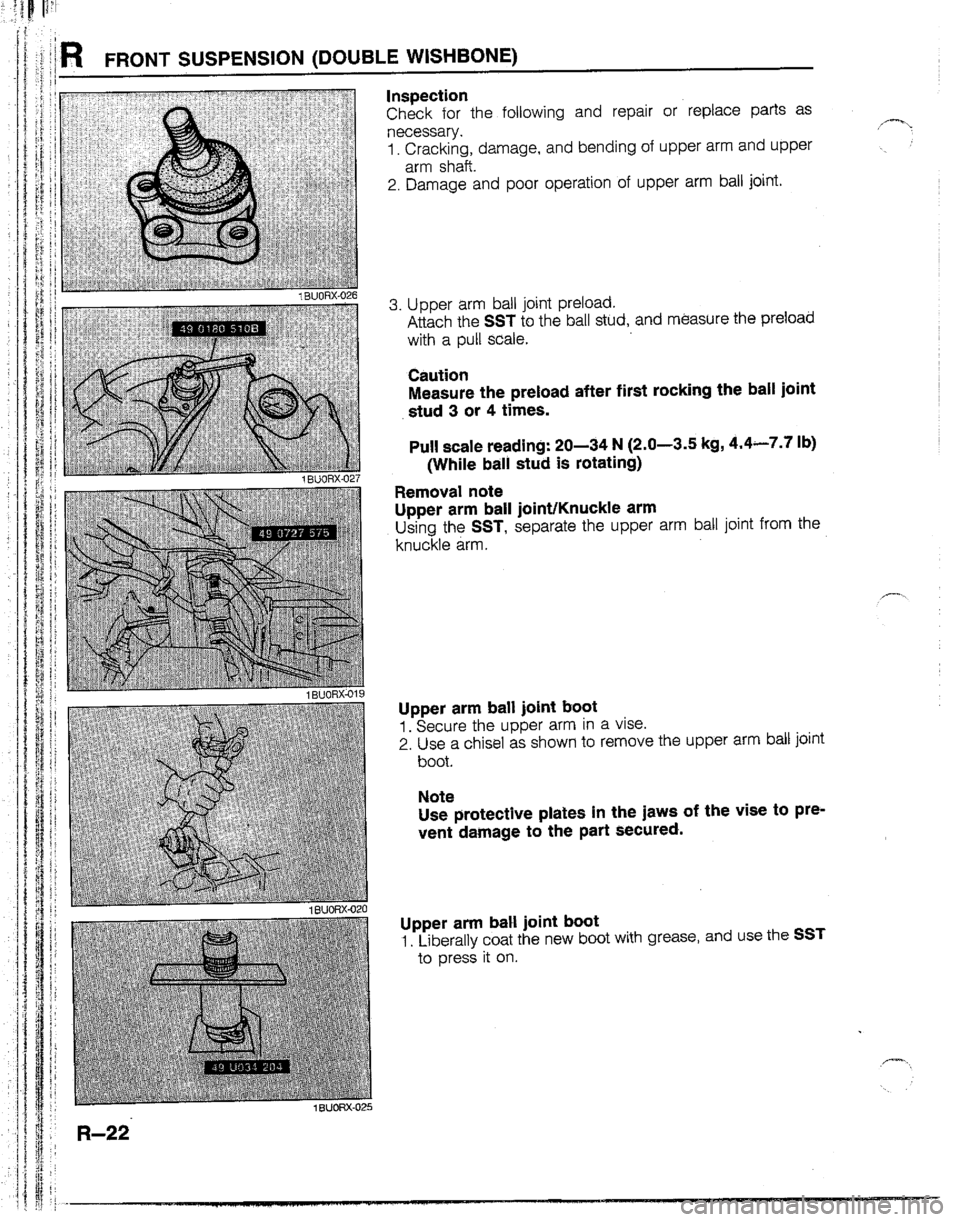 MAZDA B2200 1992  Workshop Manual 