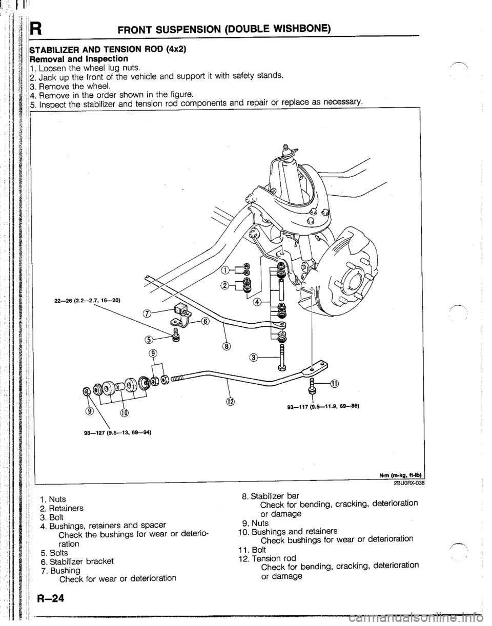 MAZDA B2200 1992  Workshop Manual 