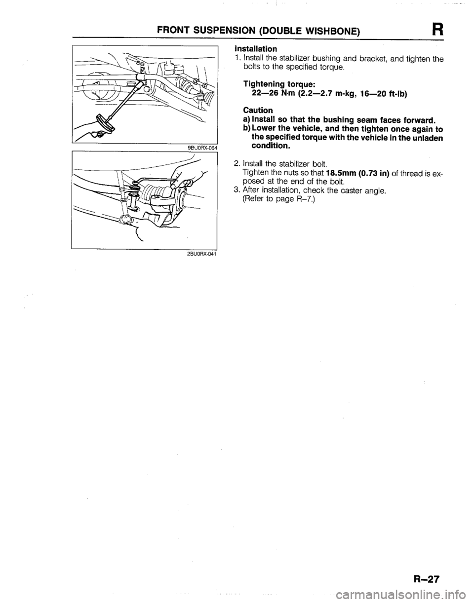 MAZDA B2200 1992  Workshop Manual 