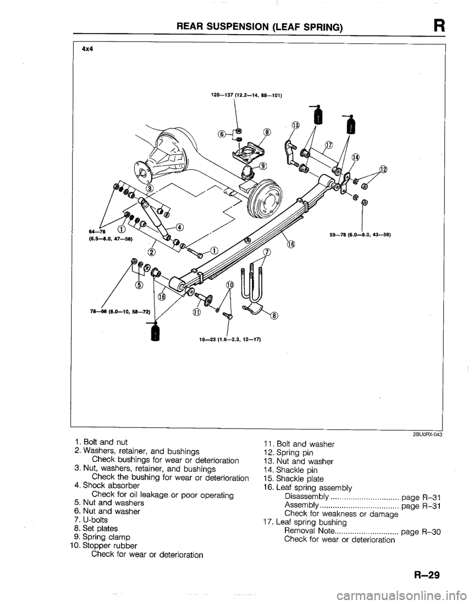 MAZDA B2200 1992  Workshop Manual 