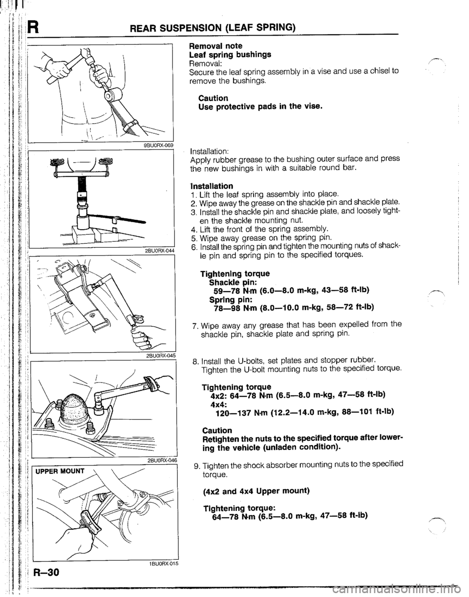 MAZDA B2200 1992  Workshop Manual 