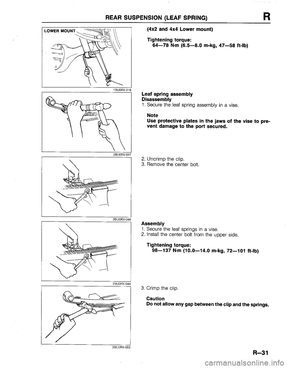 MAZDA B2200 1992  Workshop Manual 