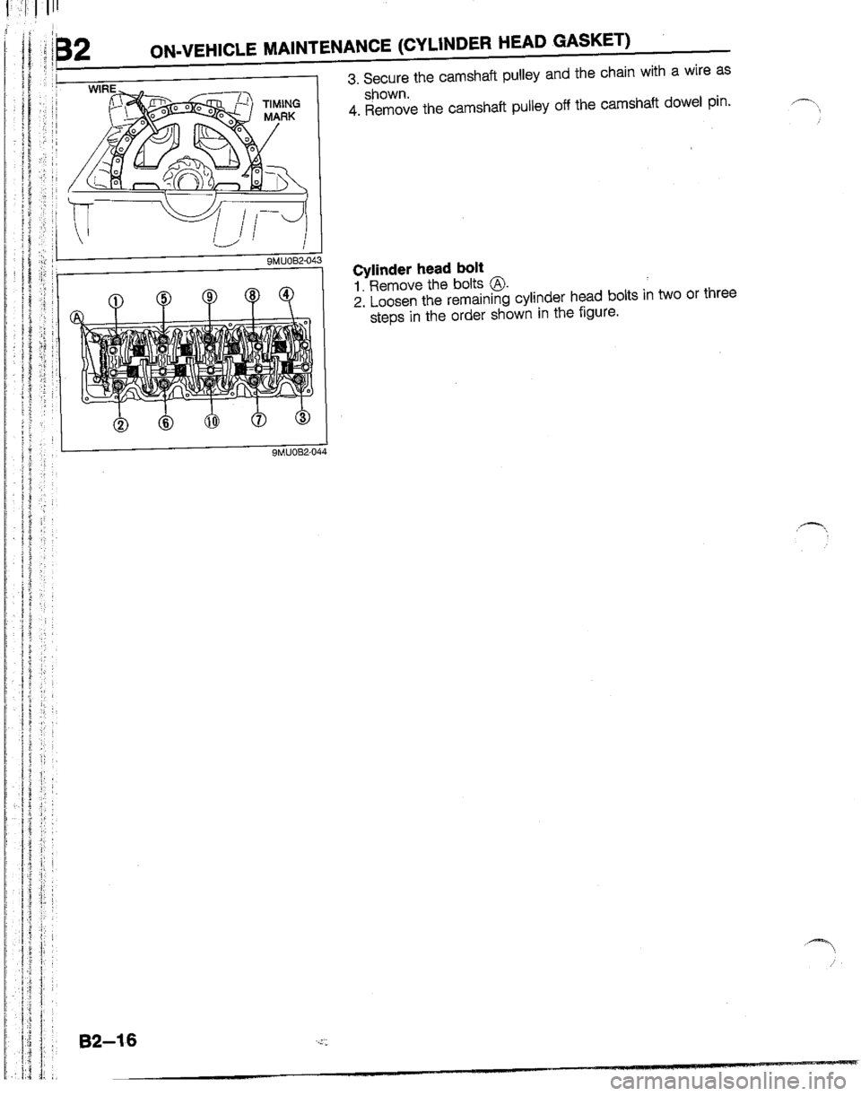 MAZDA B2200 1992  Workshop Manual 