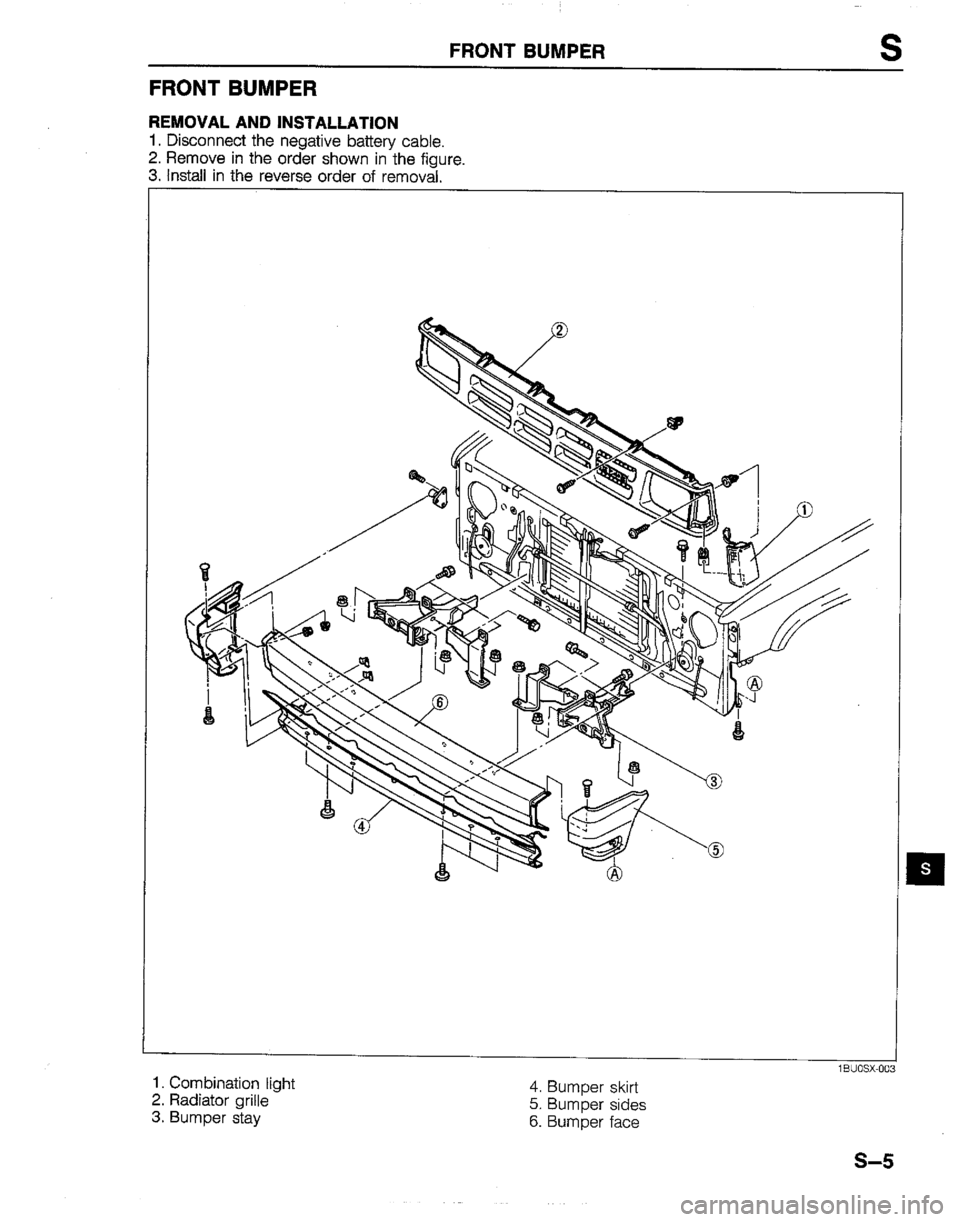 MAZDA B2200 1992  Workshop Manual 