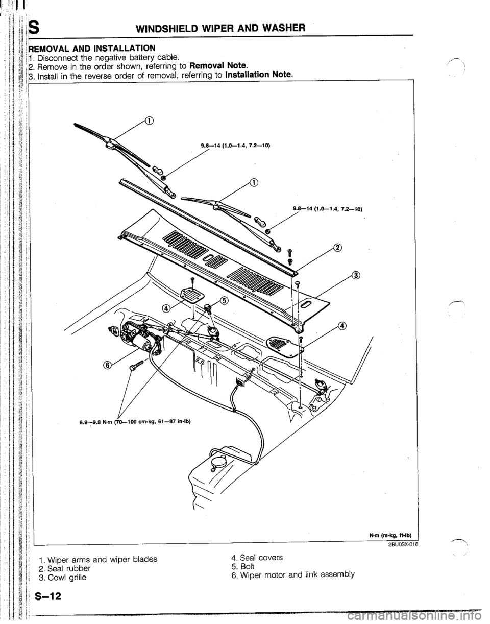 MAZDA B2200 1992  Workshop Manual 