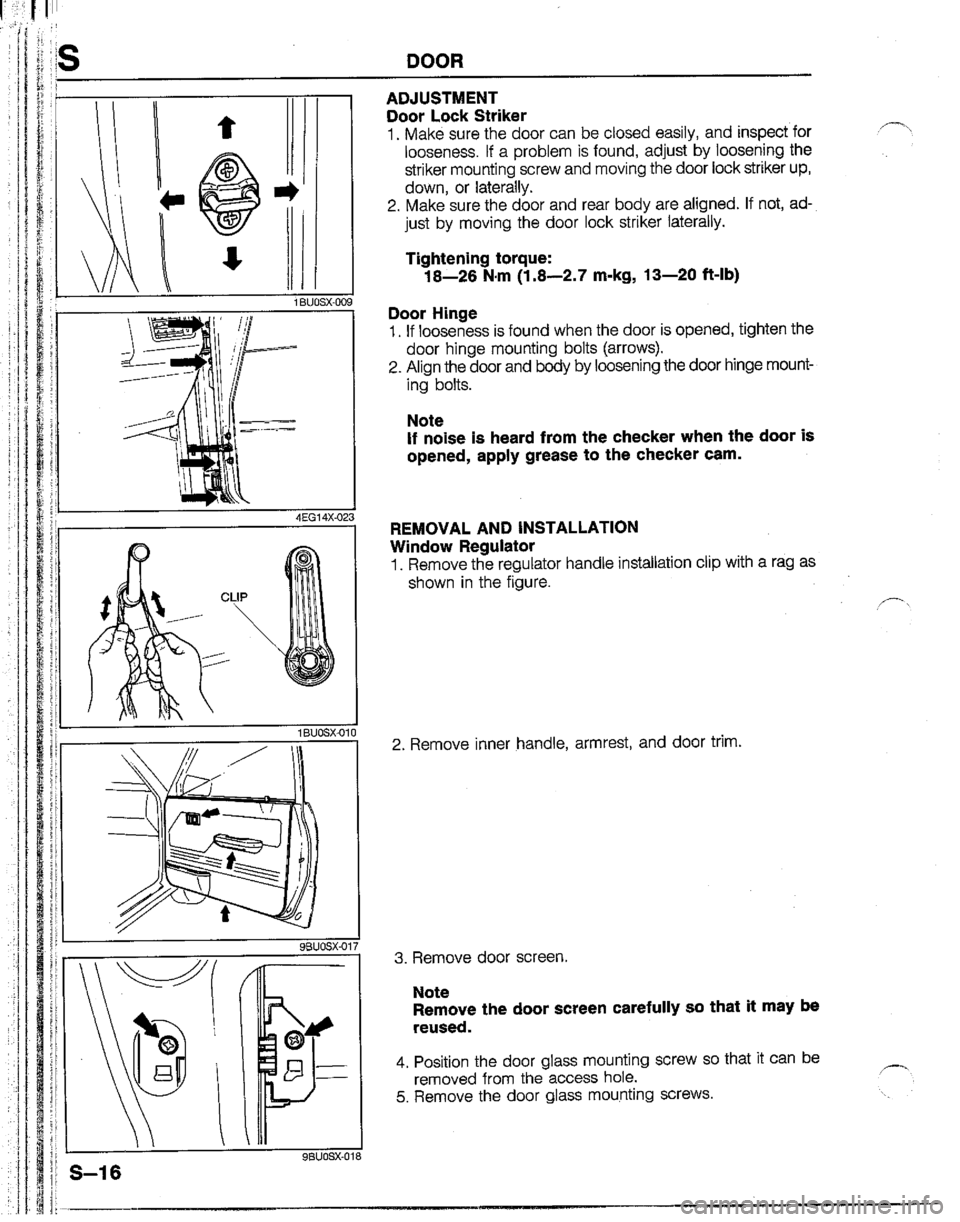 MAZDA B2200 1992  Workshop Manual 