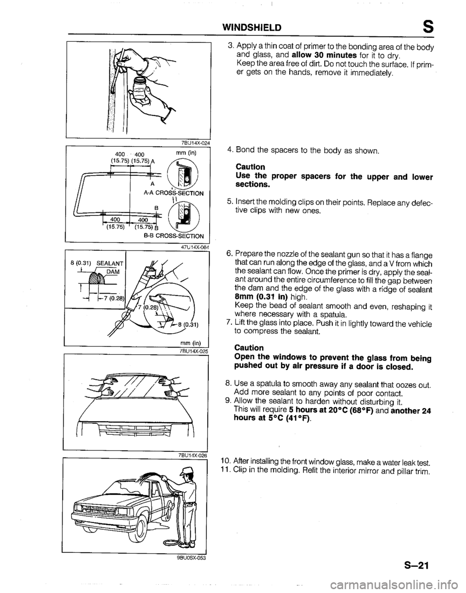 MAZDA B2200 1992  Workshop Manual 