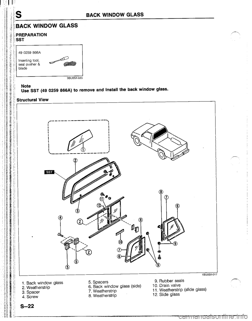 MAZDA B2200 1992  Workshop Manual 
