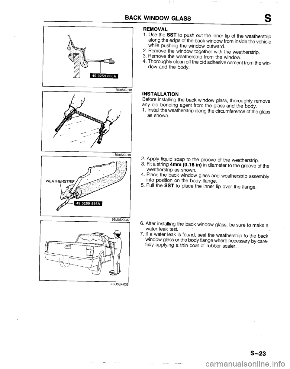 MAZDA B2200 1992  Workshop Manual 