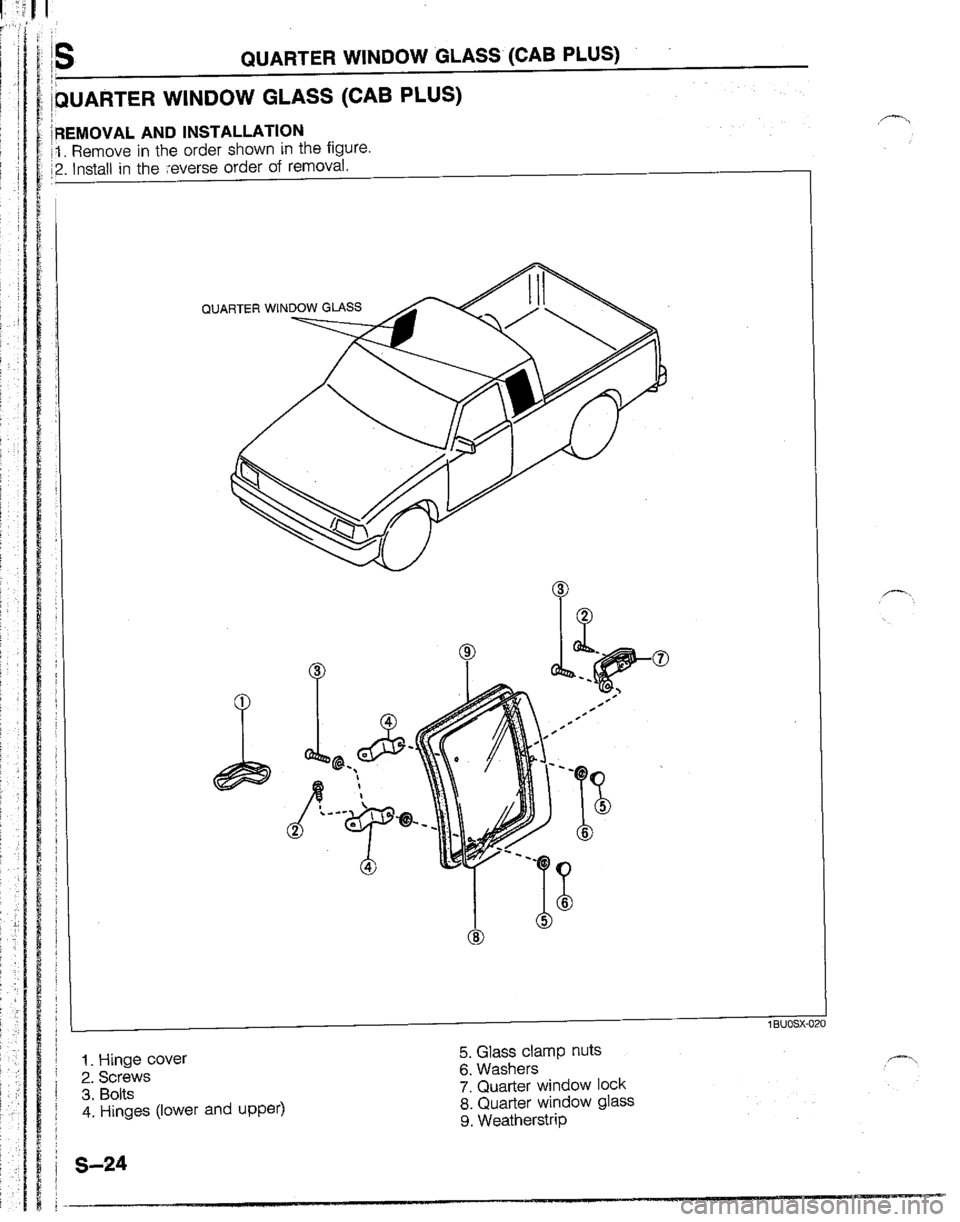 MAZDA B2200 1992  Workshop Manual 