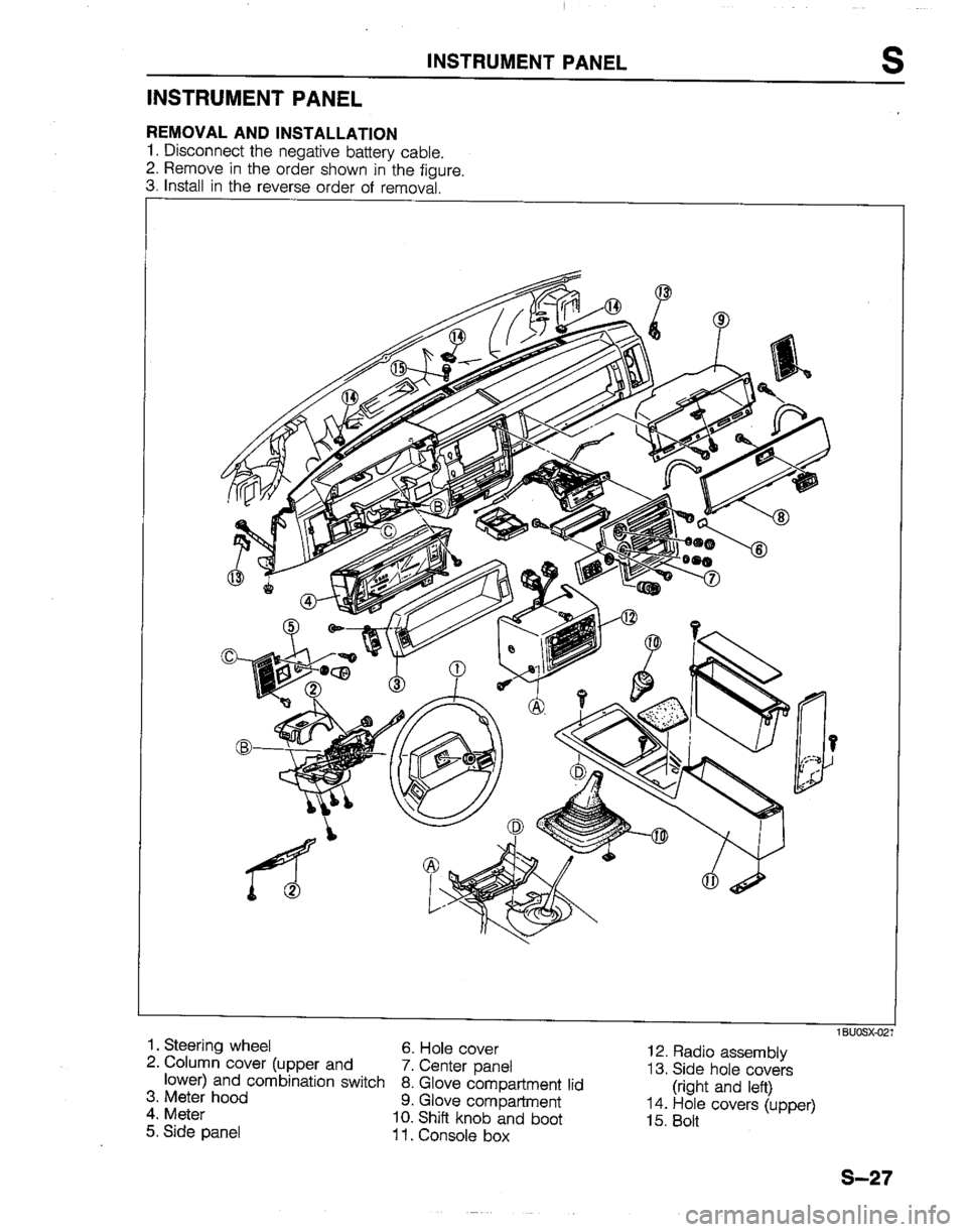 MAZDA B2200 1992  Workshop Manual 