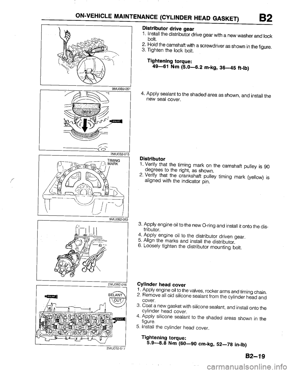 MAZDA B2200 1992  Workshop Manual 