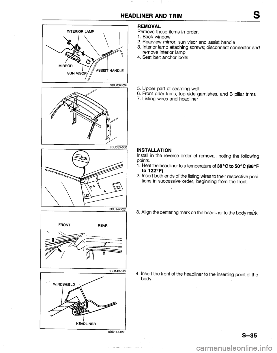 MAZDA B2200 1992  Workshop Manual 