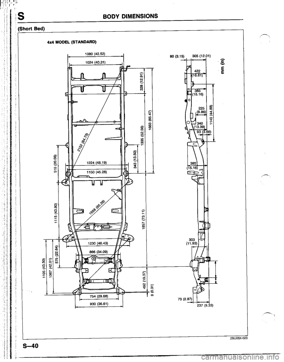 MAZDA B2200 1992  Workshop Manual 