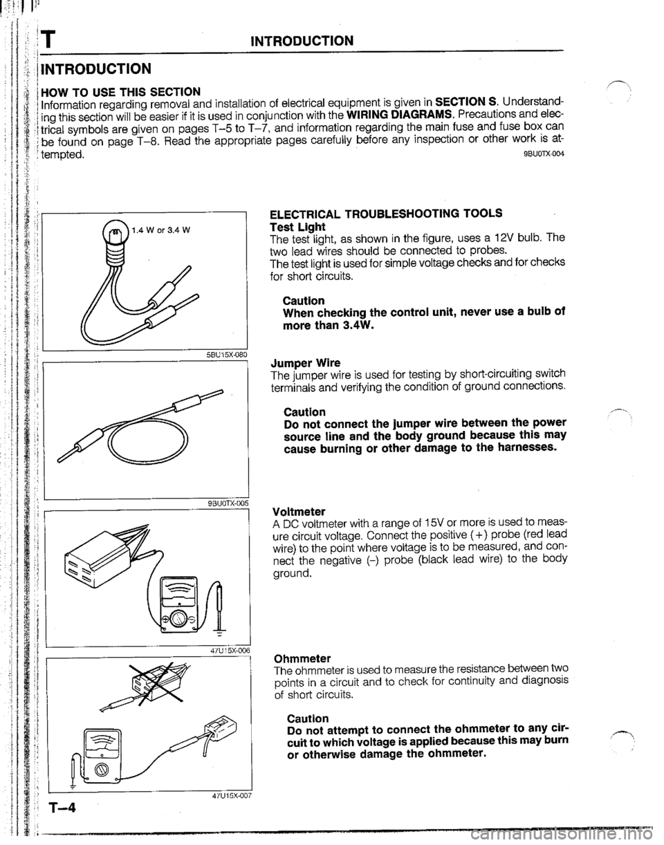 MAZDA B2200 1992  Workshop Manual 