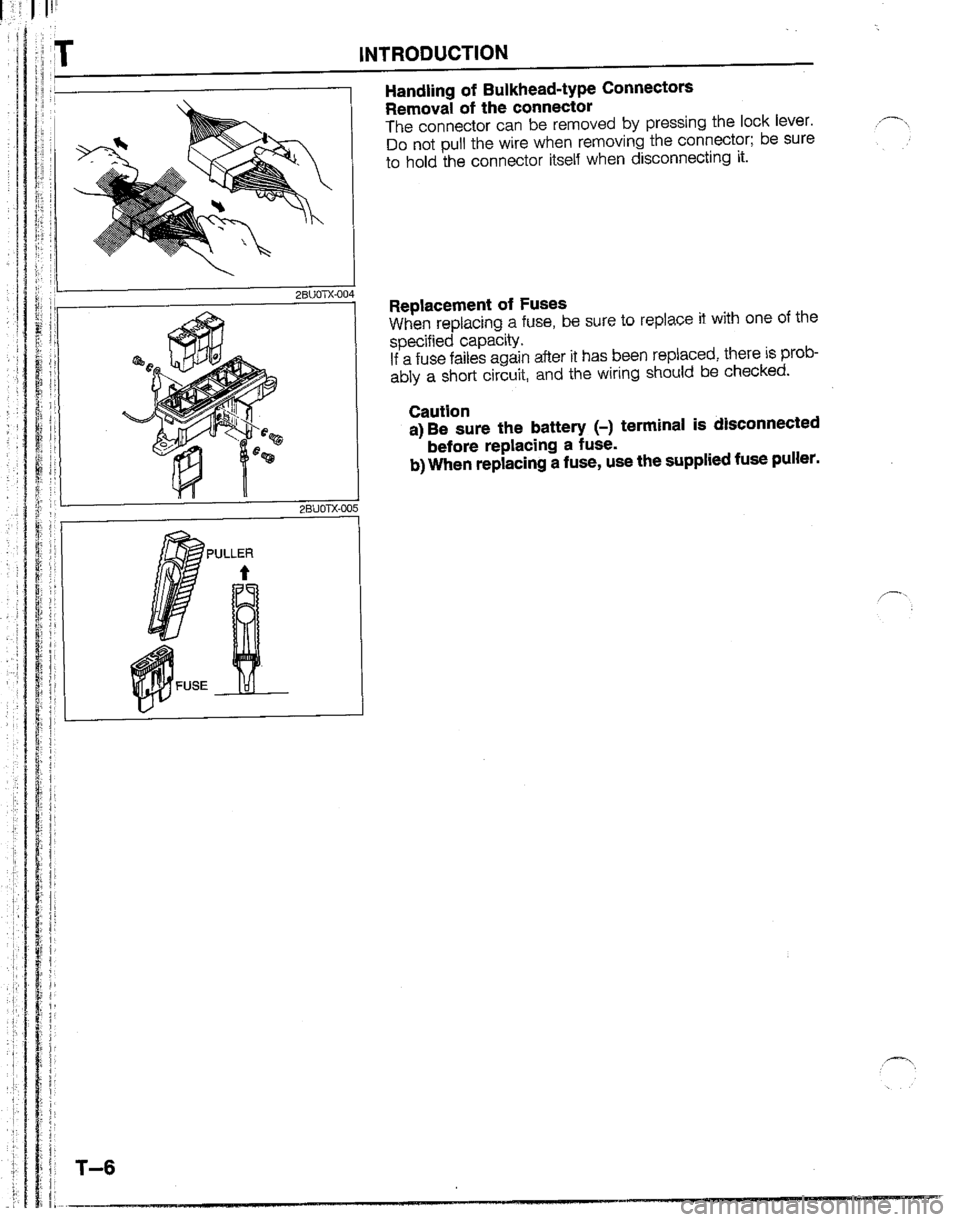 MAZDA B2200 1992  Workshop Manual 