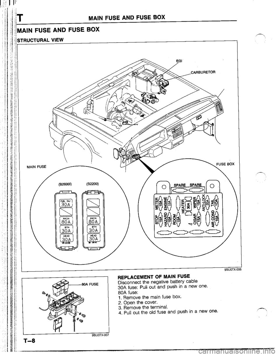 MAZDA B2200 1992  Workshop Manual 