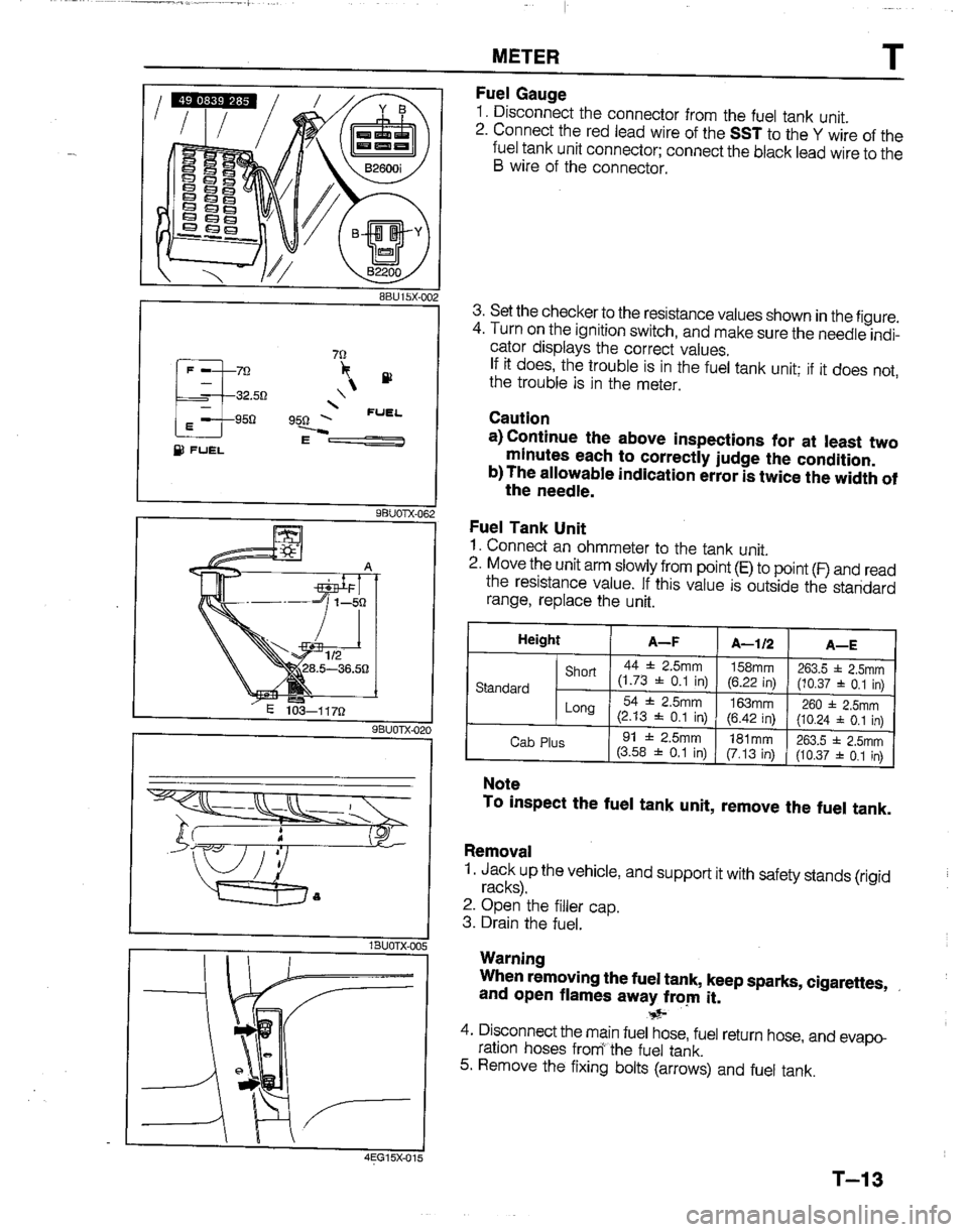 MAZDA B2200 1992  Workshop Manual 